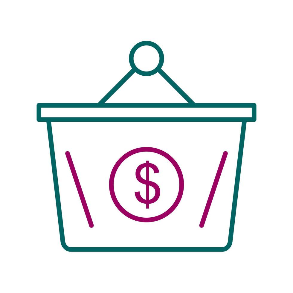 Dollar Basket Vector Icon