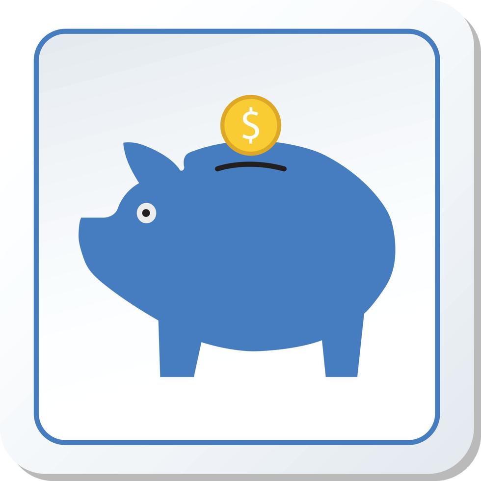 Piggy Bank Icon Vector Graphic Illustration