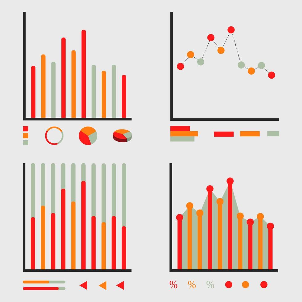 Vector Info Graphic design. Chart Information