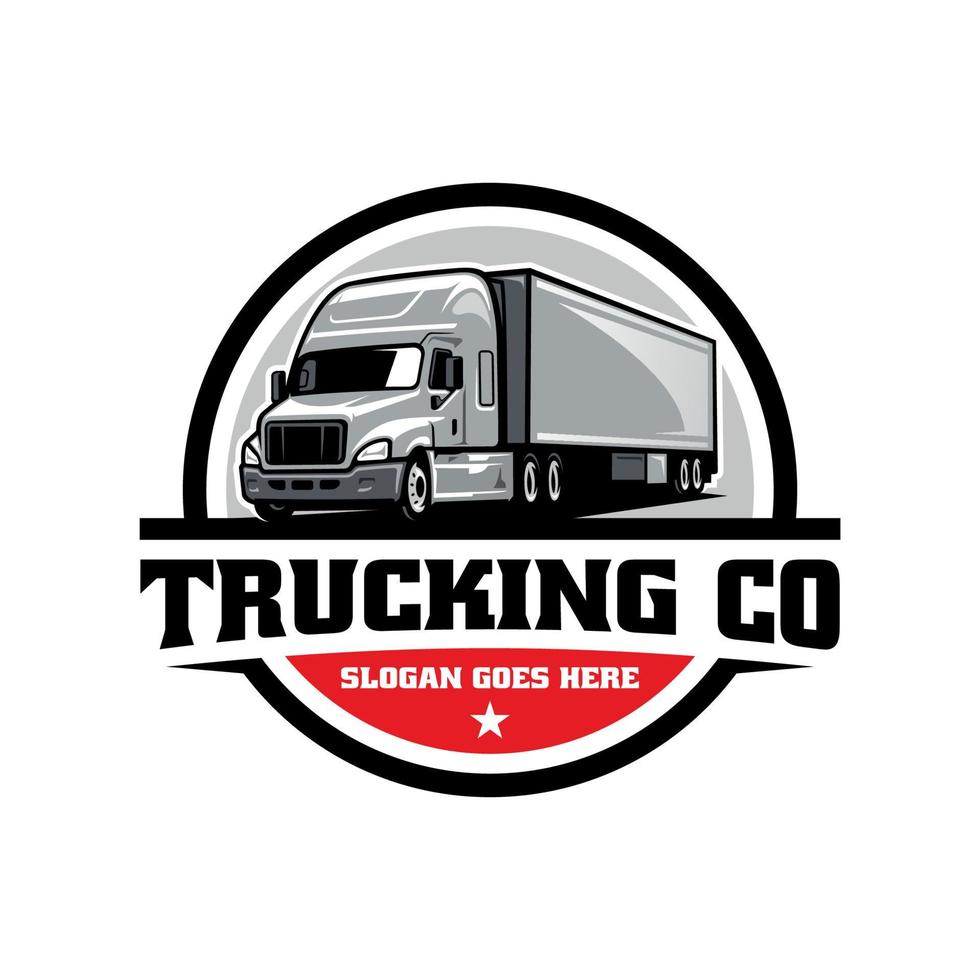 trucking company illustration logo vector