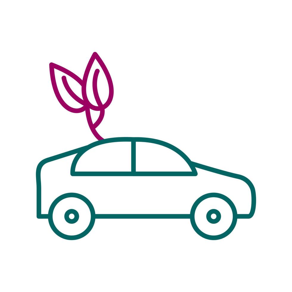 icono de vector de coche ecológico