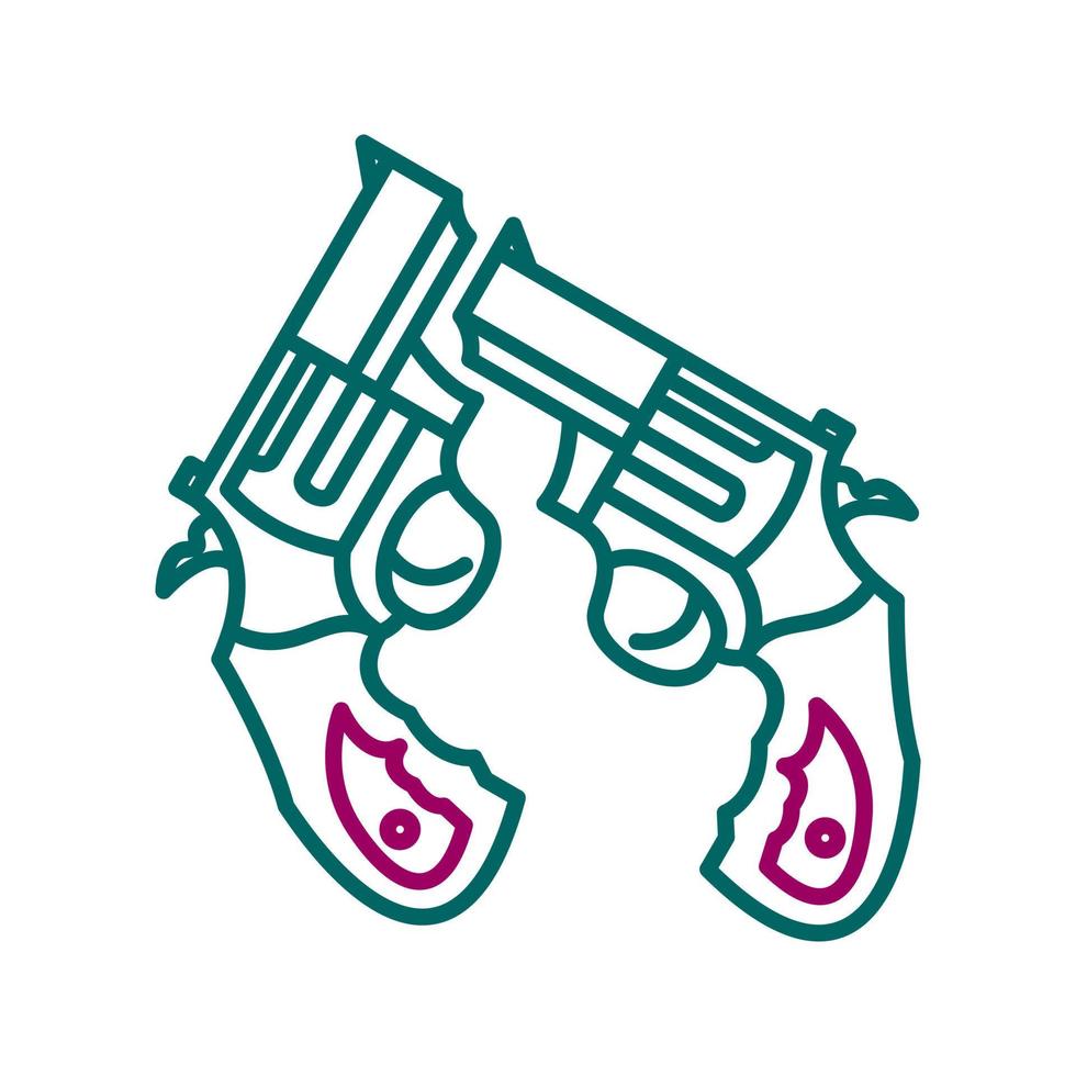 Two Guns Vector Icon