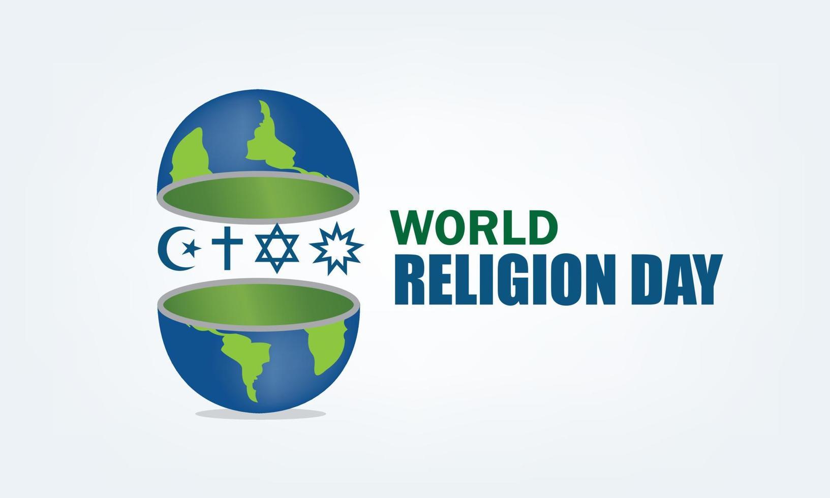 Vector Illustration of World Religion Day. Simple and Elegant Design