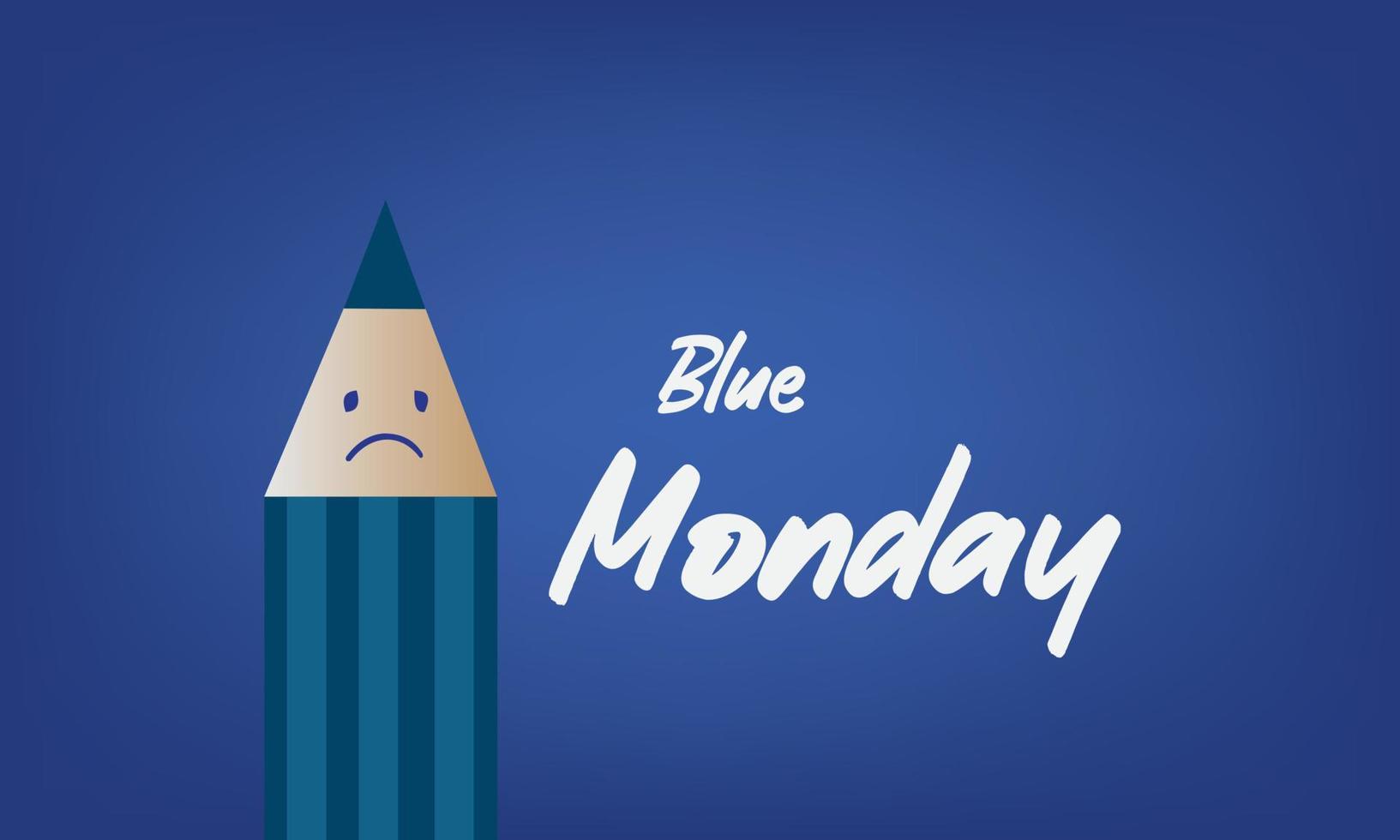 Vector Illustration of Blue Monday. Simple and Elegant Design