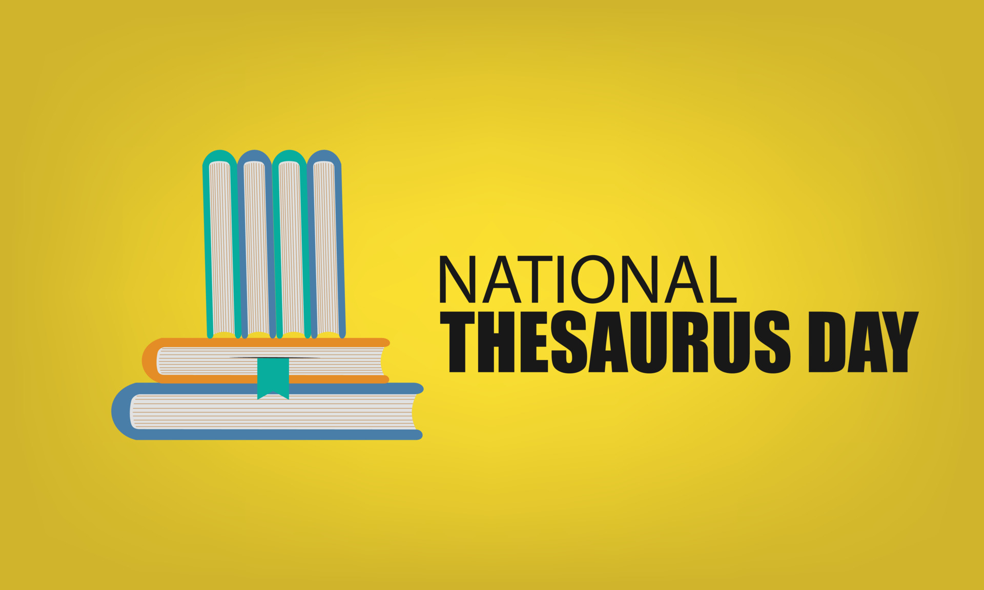 Vector Illustration of National Thesaurus Day. Simple and Elegant