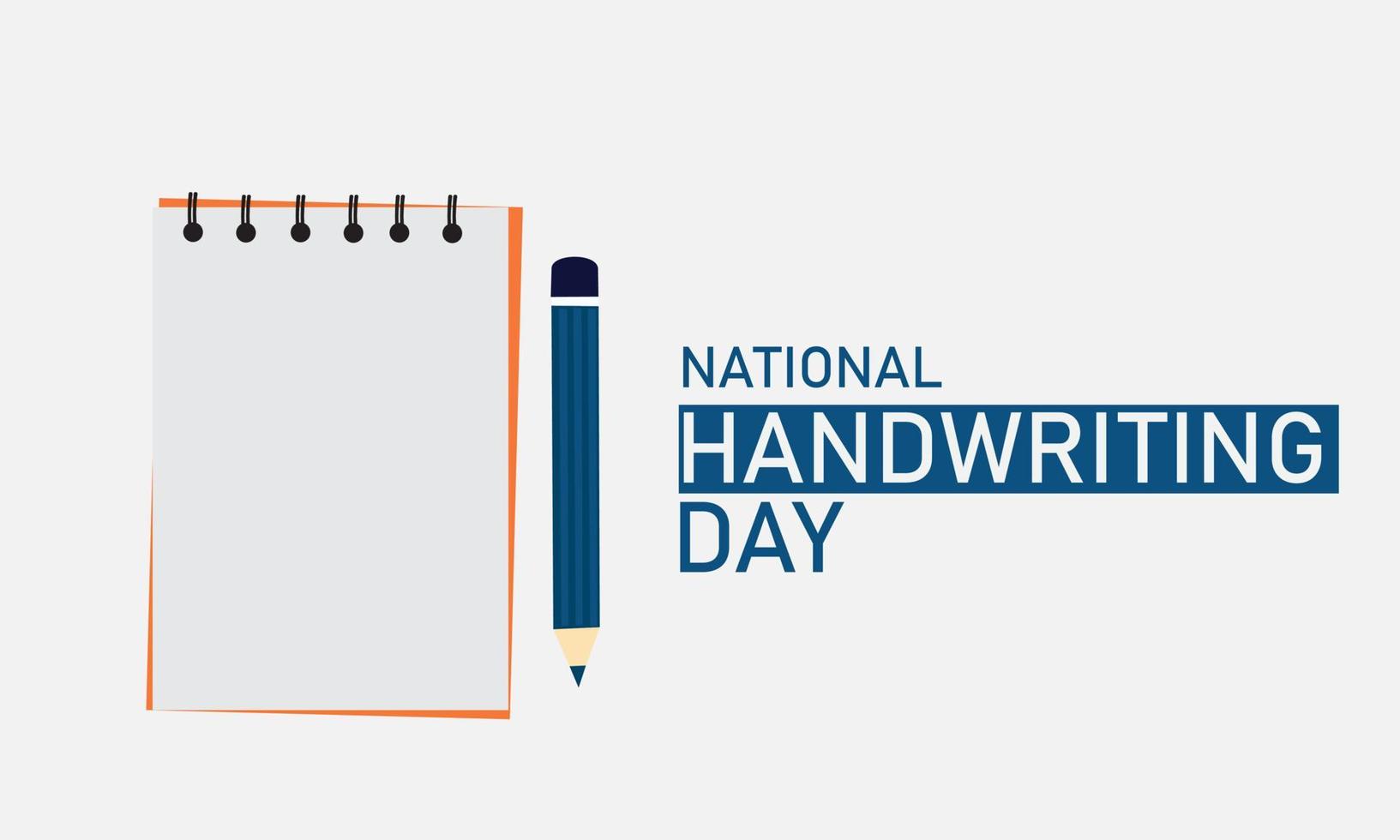Vector Illustration of National Handwriting Day. Simple and Elegant Design