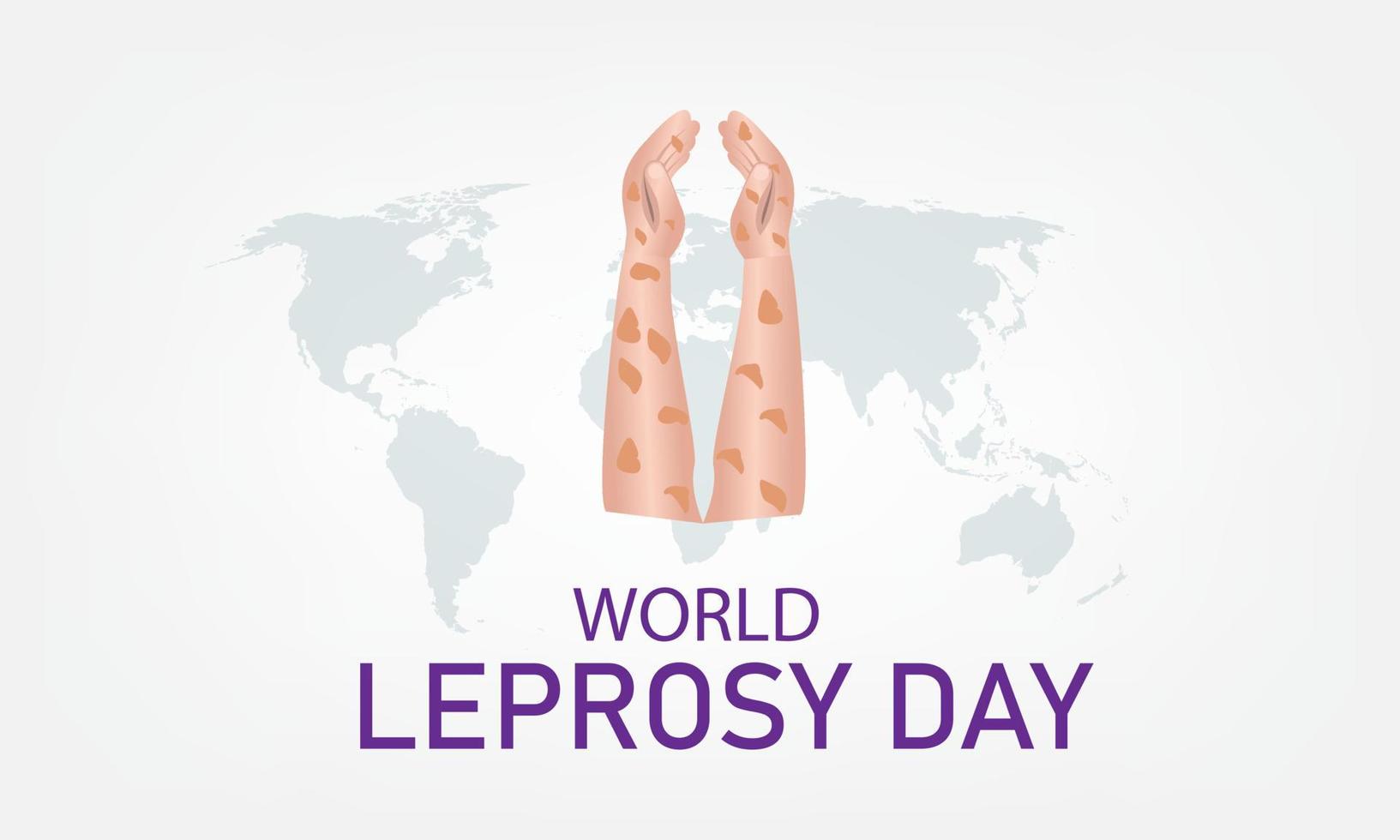 Vector Illustration of World Leprosy Day. Simple and Elegant Design