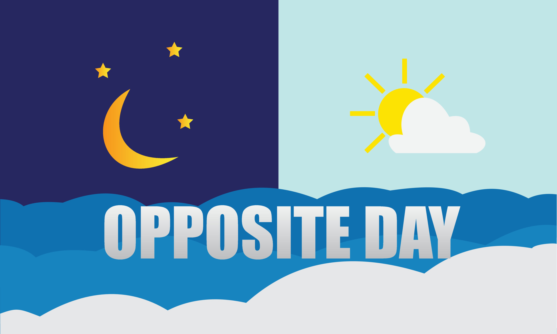 Vector Illustration Of Opposite Day Simple And Elegant Design 16969732 vector-illustration-of-opposite-day-simple-and-elegant-design-16969732