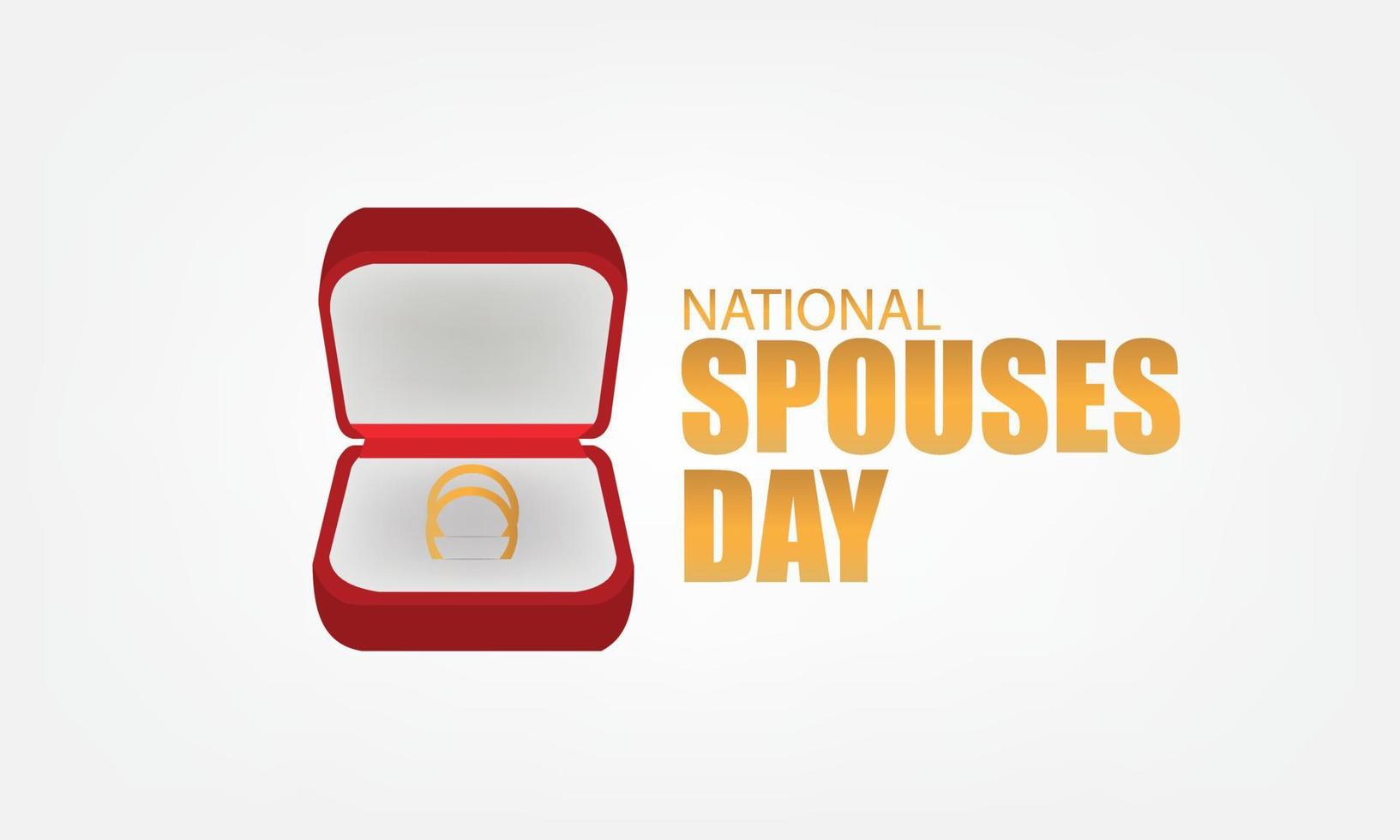 Vector Illustration of National Spouses Day. flatdesign. flyer design
