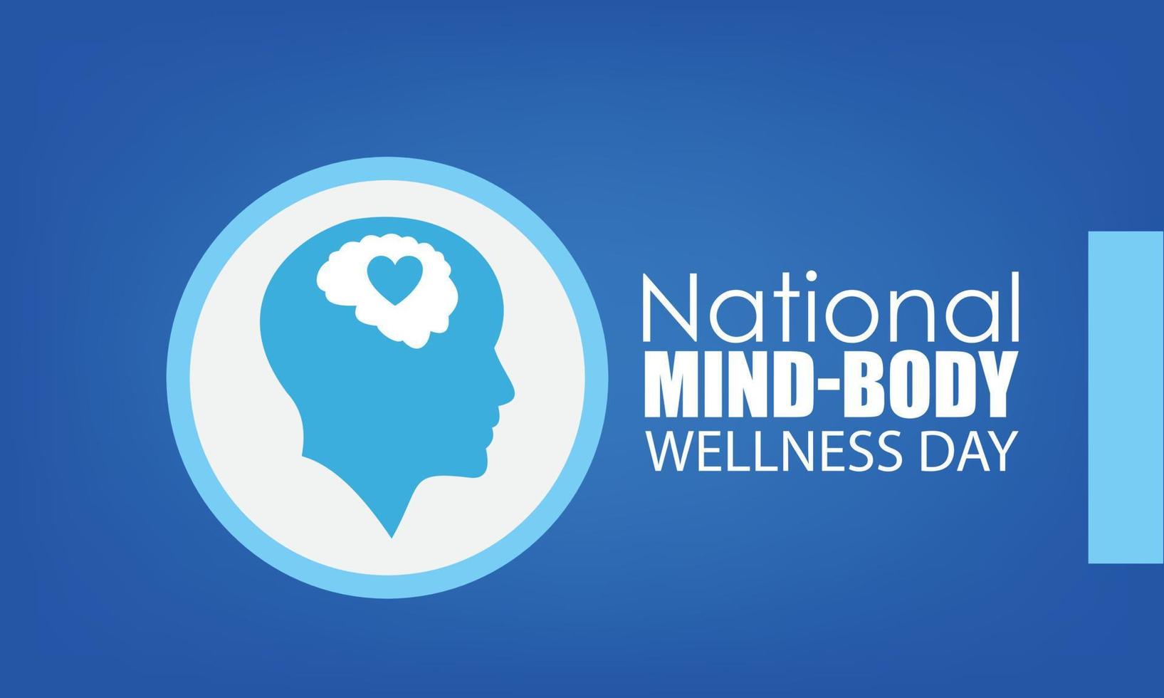 Vector Illustration of International Mind-Body Wellness Day. Simple and Elegant Design