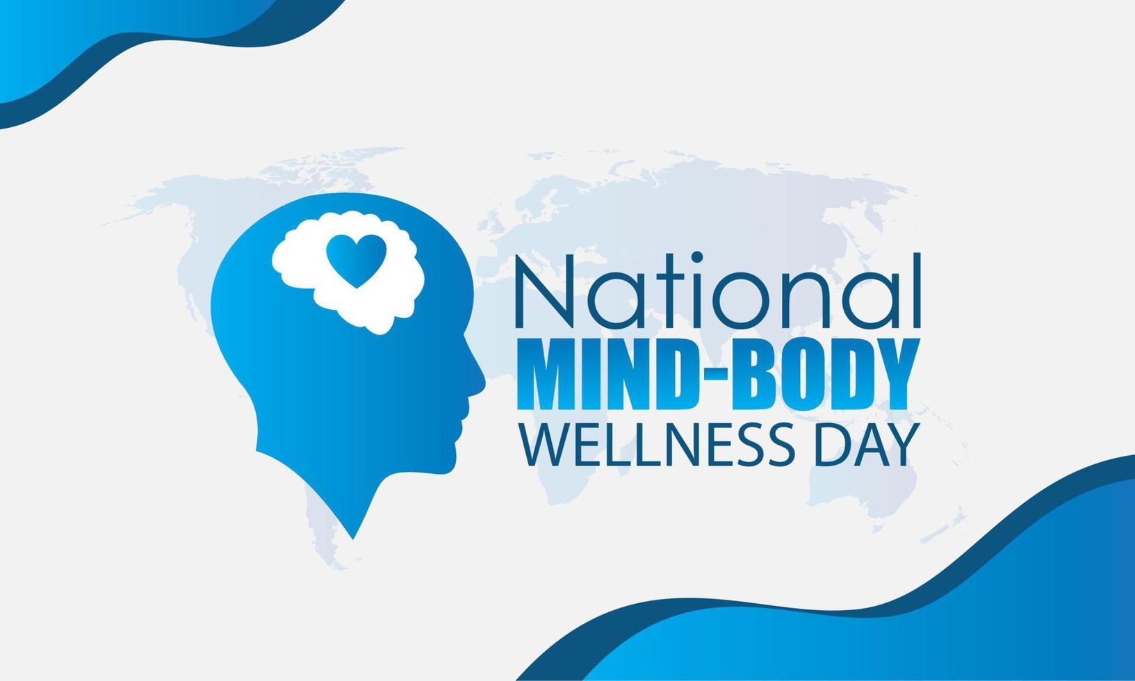 Vector Illustration of International Mind-Body Wellness Day. Simple and Elegant Design