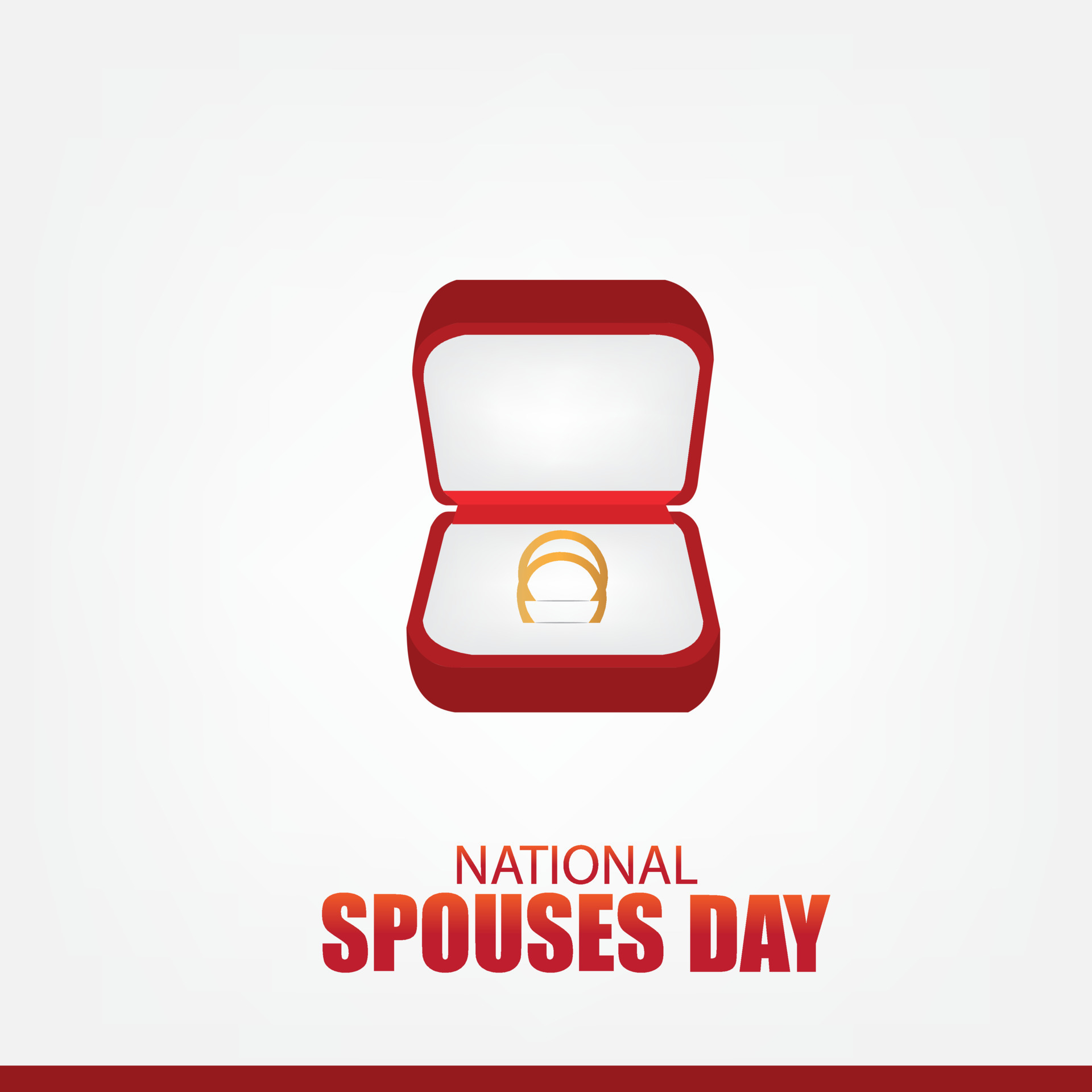 Vector Illustration of National Spouses Day. flatdesign. flyer design