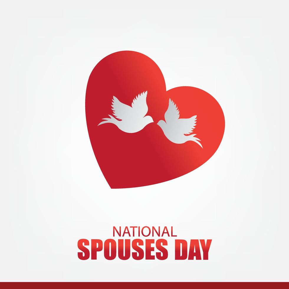 Vector Illustration of National Spouses Day. flatdesign. flyer design. flat illustration. simple and elegant design