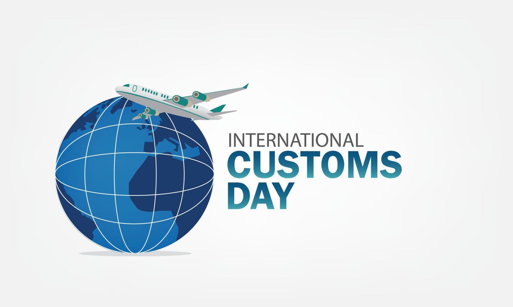ilustración vectorial del día internacional de la aduana. diseño simple y elegante vector