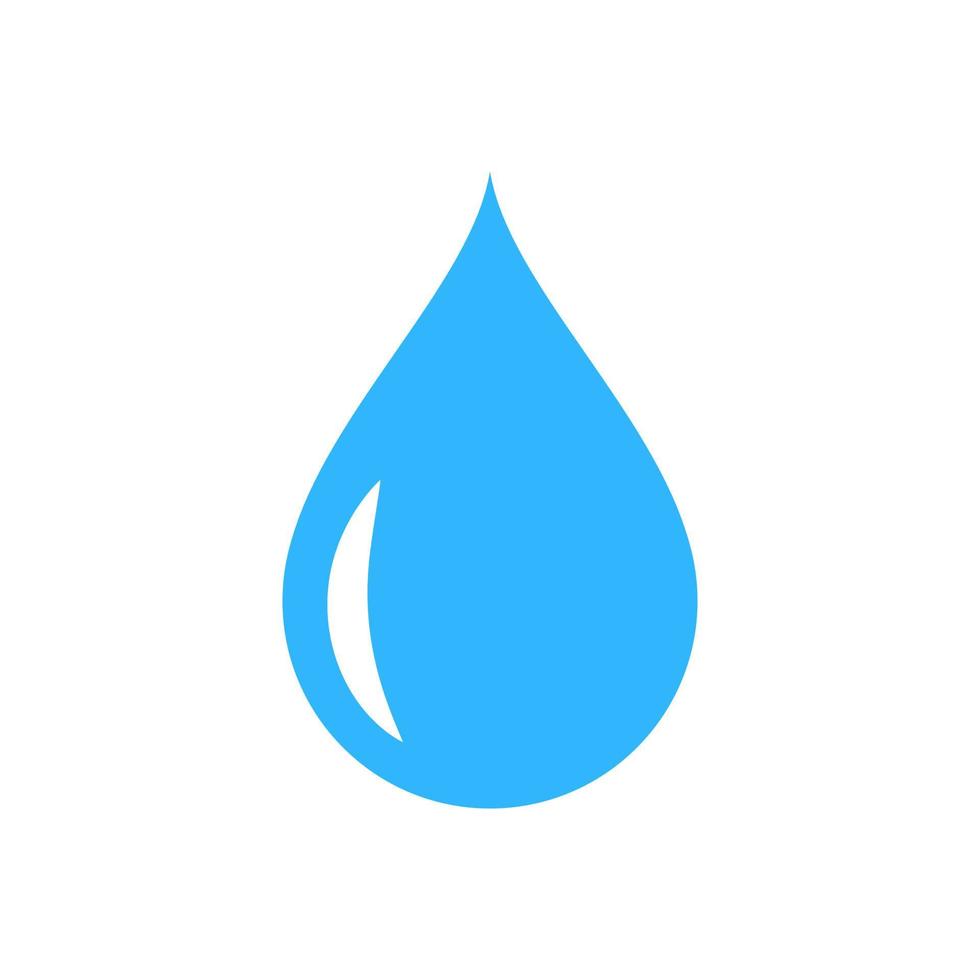 icono de gota de agua isolayed sobre fondo blanco vector