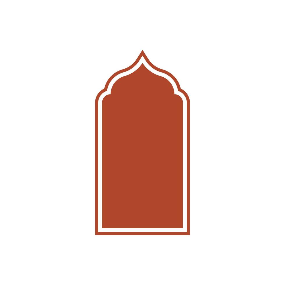 Islamic shape window frame vector