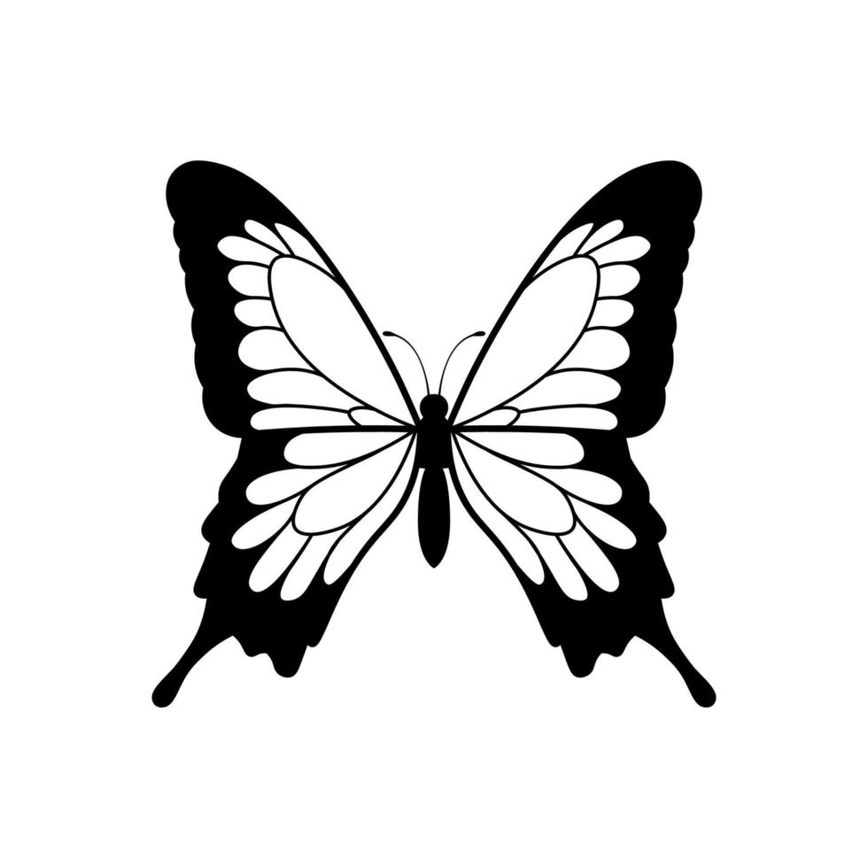 Butterfly vector isolated on white background