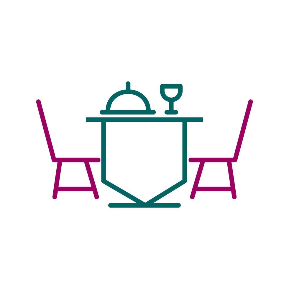 Dinner Table Vector Icon