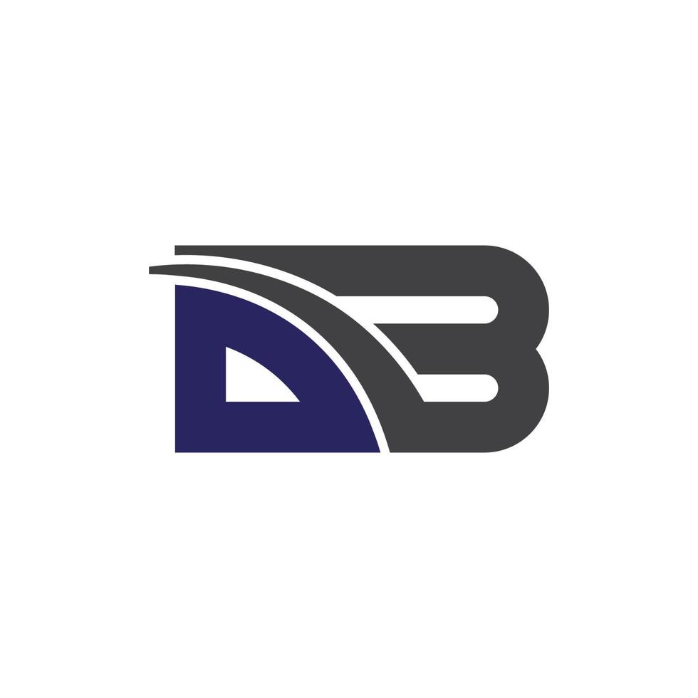 DB logo designed with letter D B in vector format