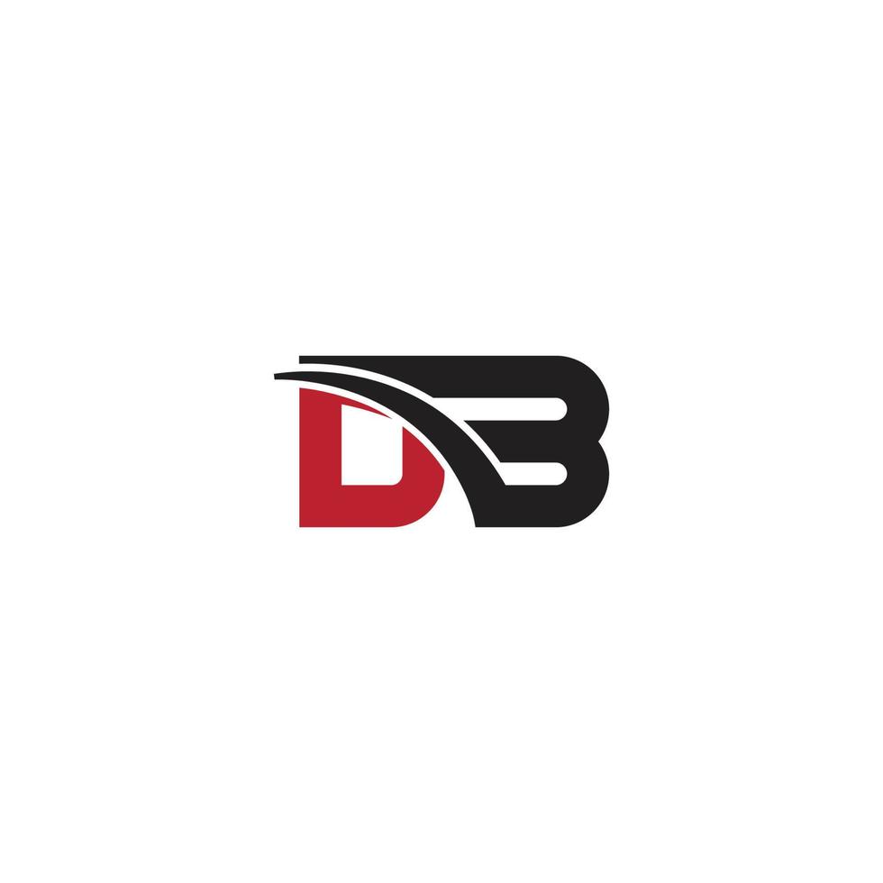 DB logo designed with letter D B in vector format