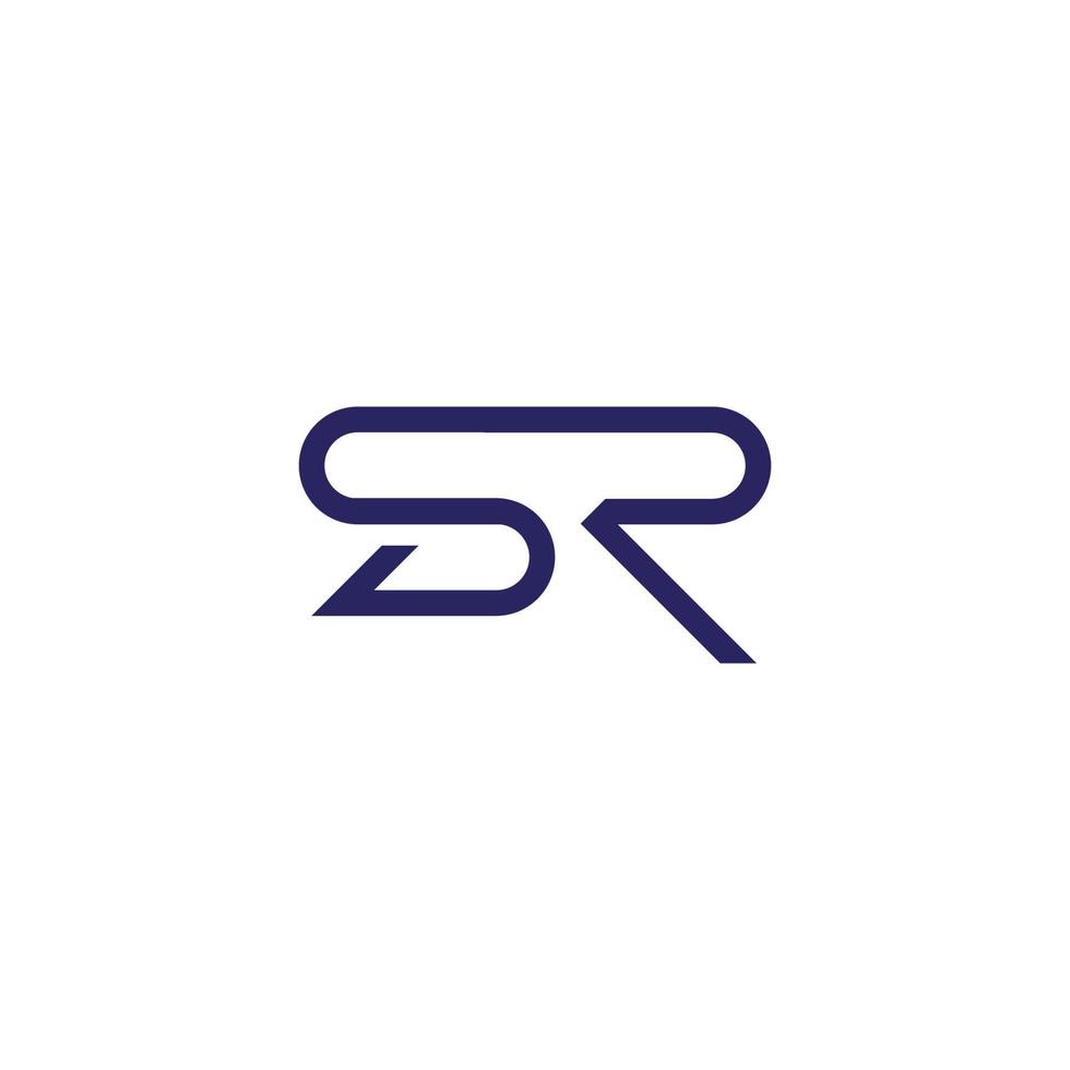 SR s r letter logo concept with black background and elegant style. Vector illustration icon with letters S and R.