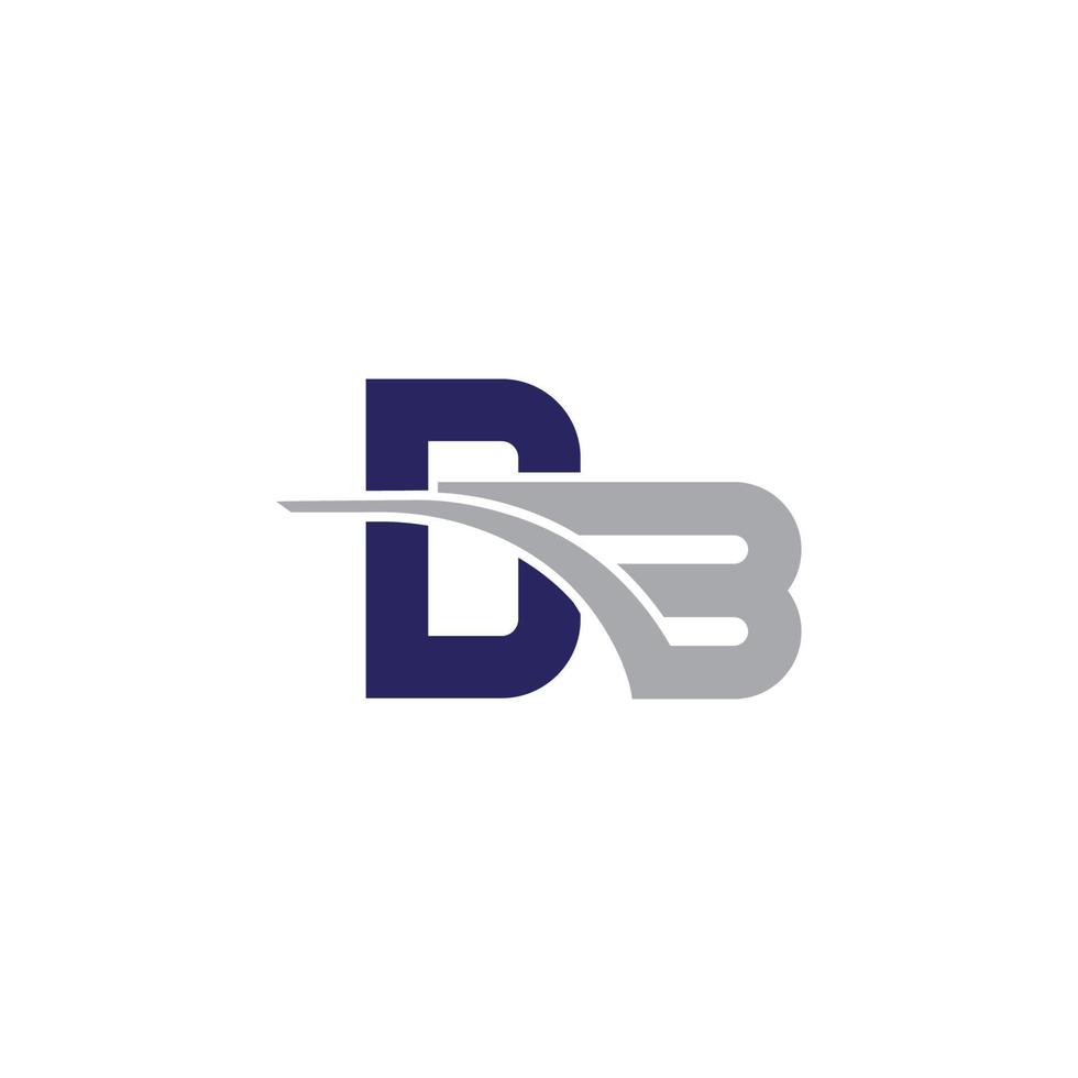 DB logo designed with letter D B in vector format