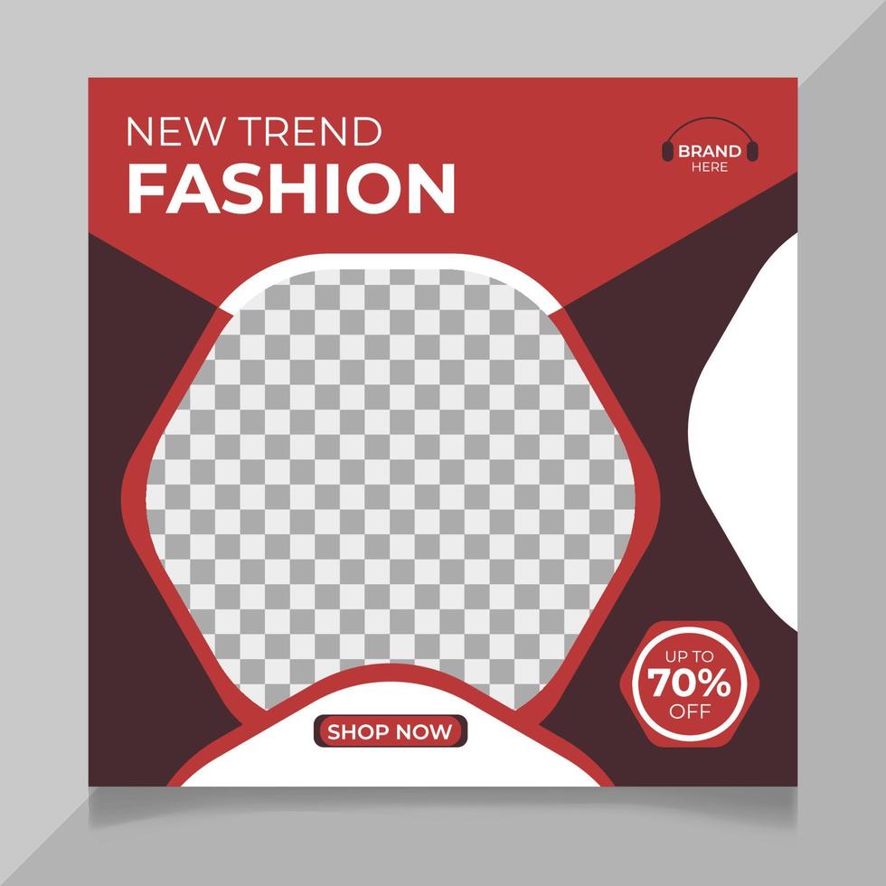 Special offer fashion sale social media post template vector