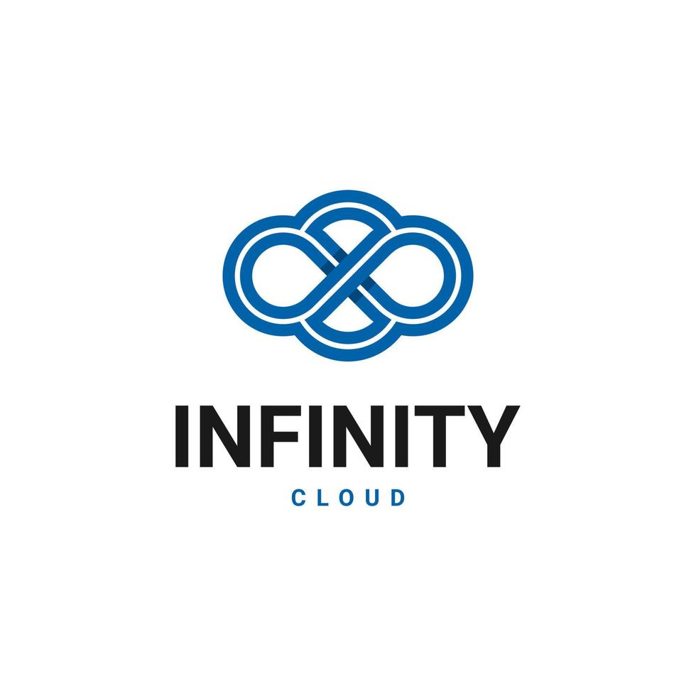 infinite cloud logo vector