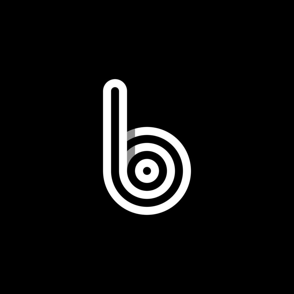 monogram letter b logo vector