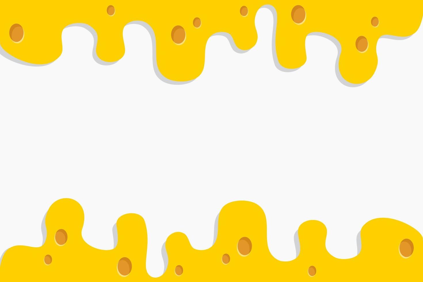 melted flat cheese illustration copy space background vector