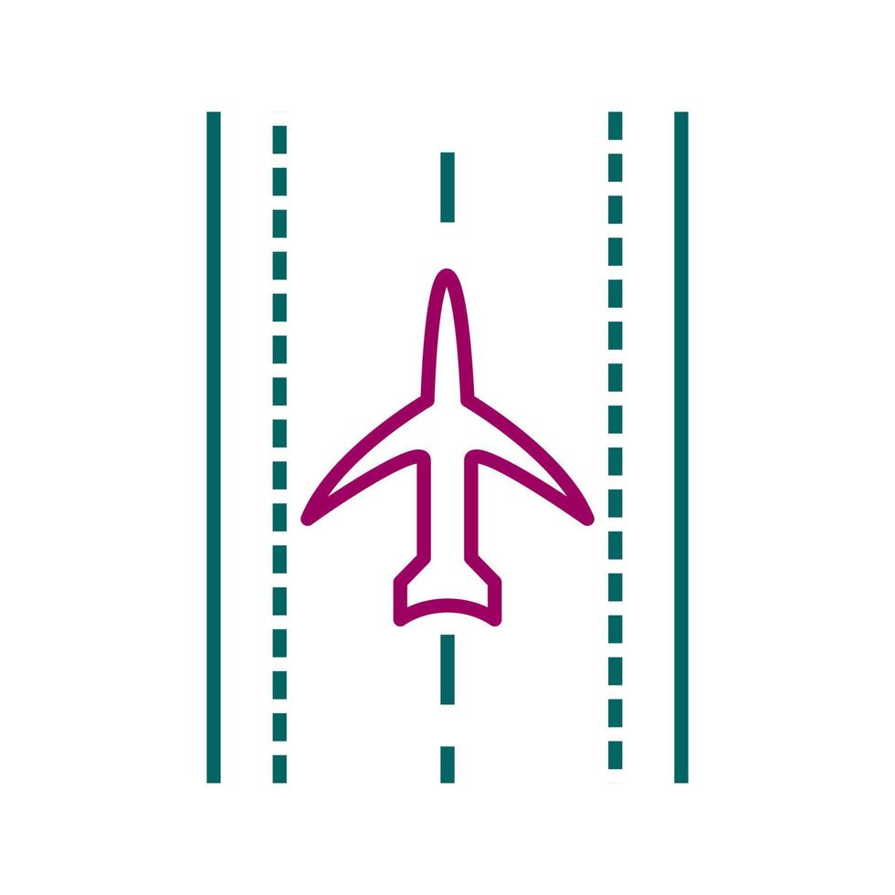 Plane on Runway Vector Icon