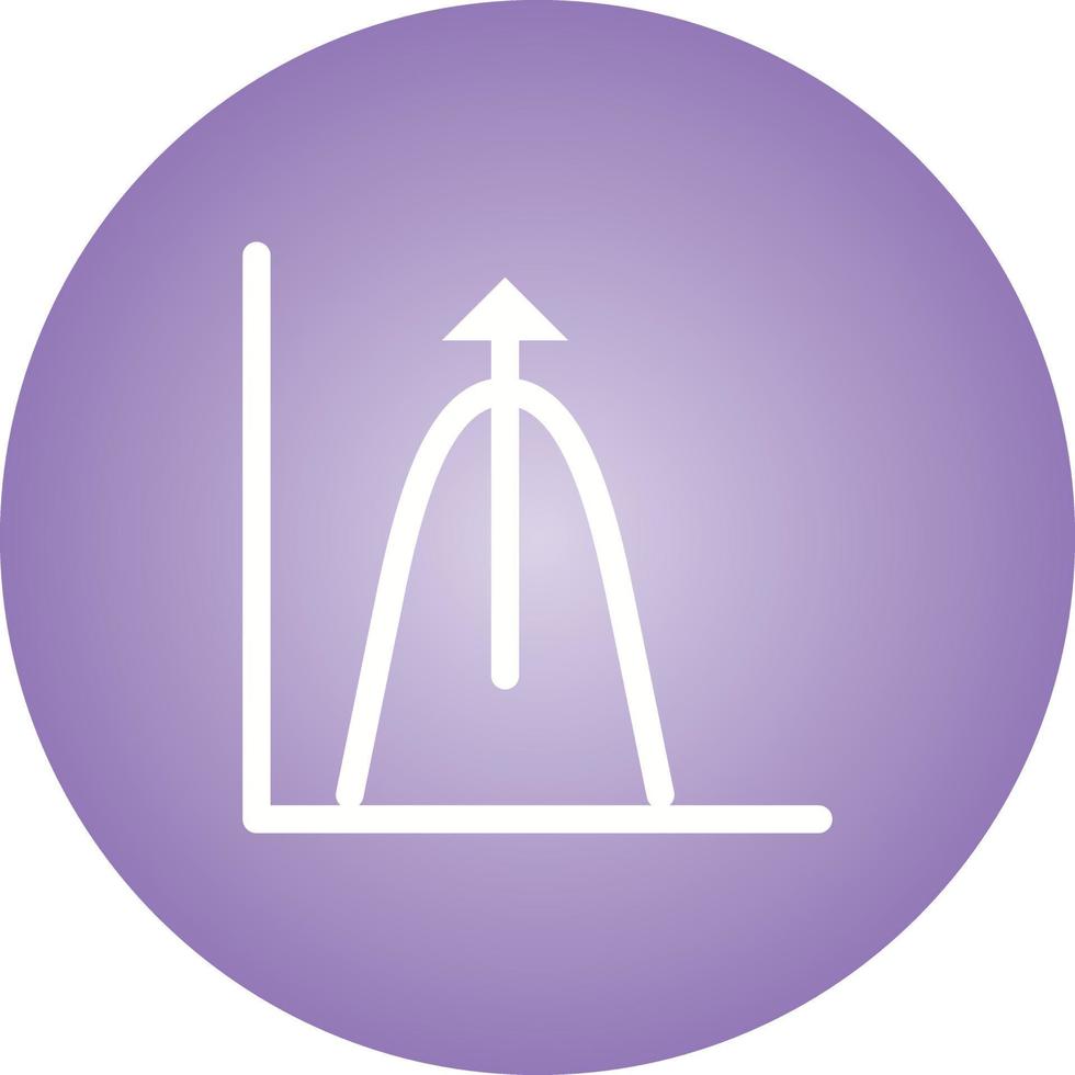 Beautiful Bell shaped graph Glyph Vector Icon