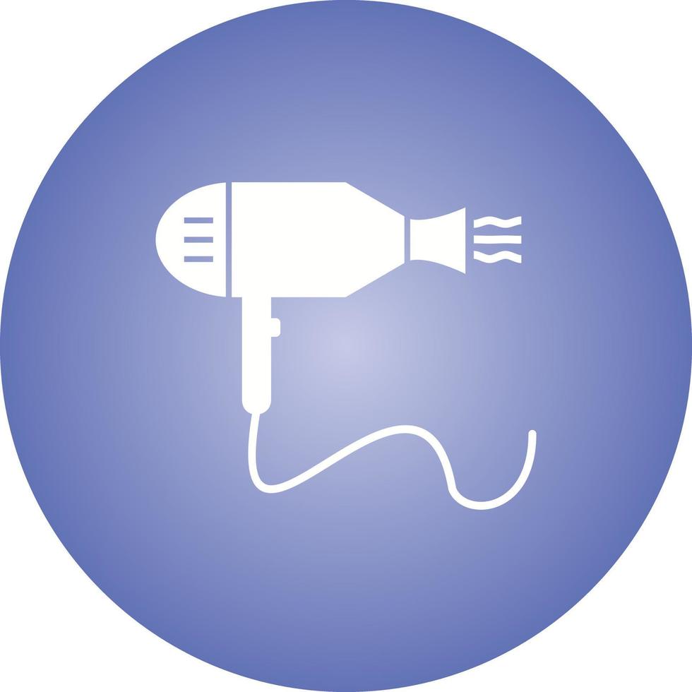 Beautiful Hair Dryer Glyph Vector Icon