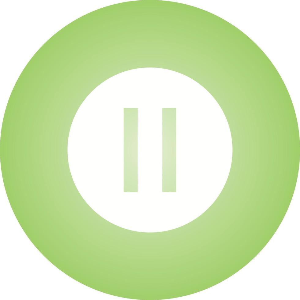 Beautiful Pause Button Glyph Vector Icon