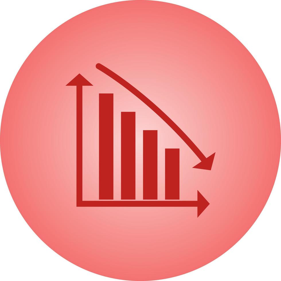 Beautiful Descending bar Vector Glyph icon