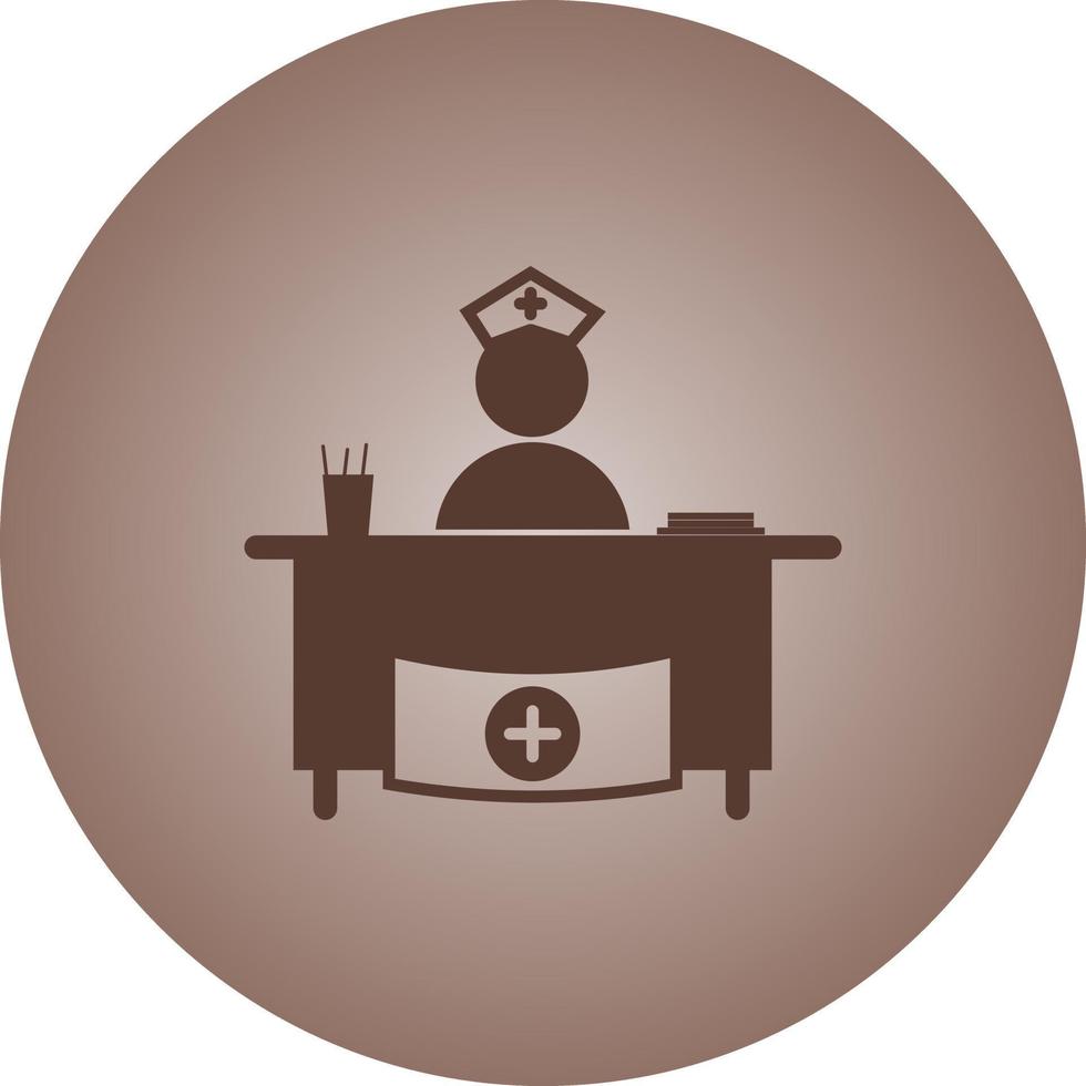 Beautiful Hospital reception Vector Glyph icon