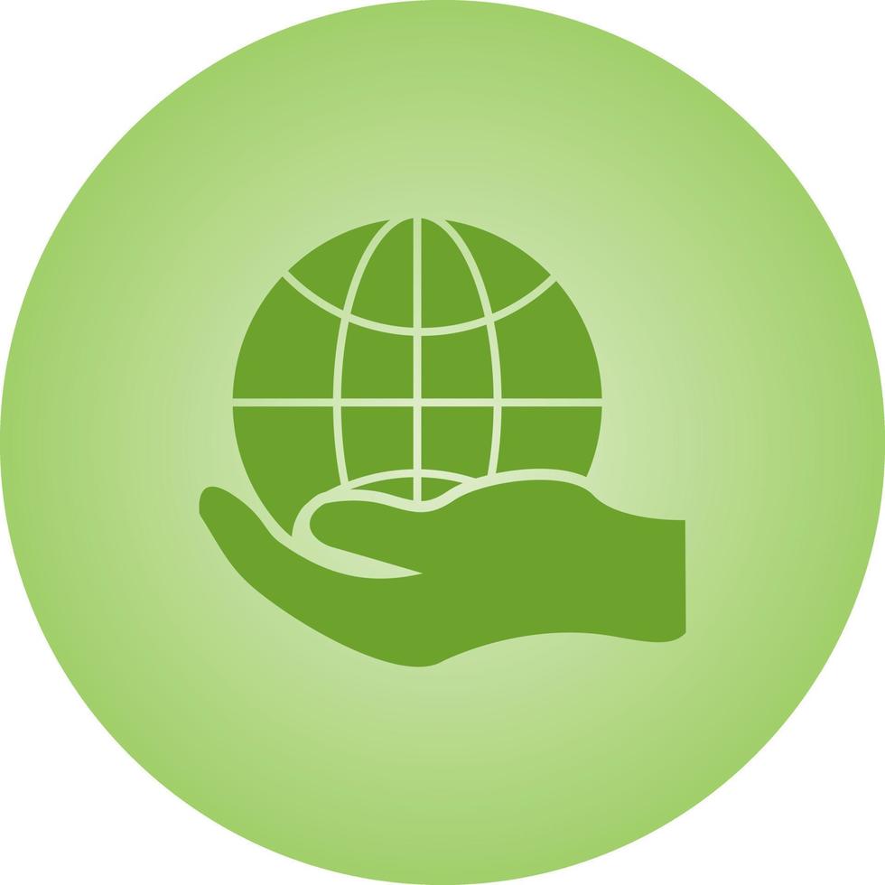 Beautiful Global hand Vector Glyph icon