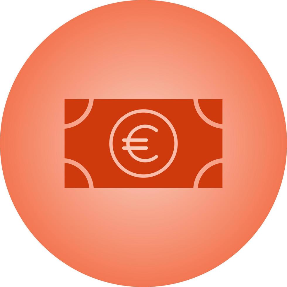 hermoso icono de glifo de vector de euro