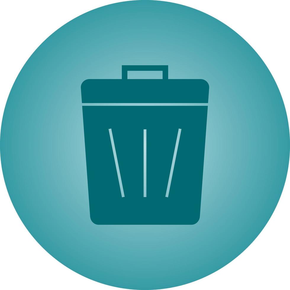 Beautiful Dustbin Vector Glyph icon