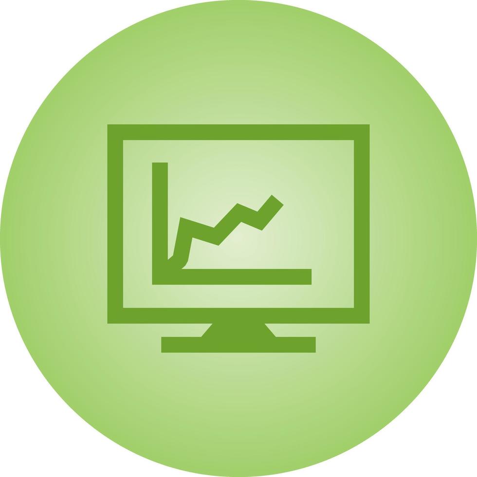 Beautiful Chart Vector Glyph icon