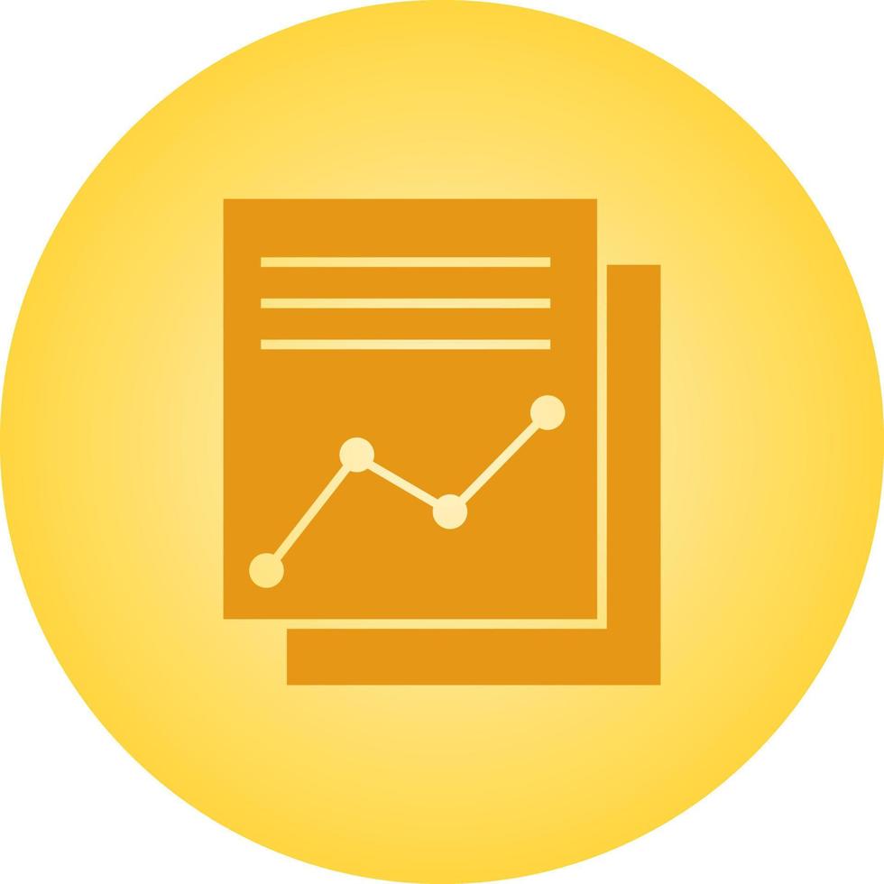 Beautiful Graph report Vector Glyph icon