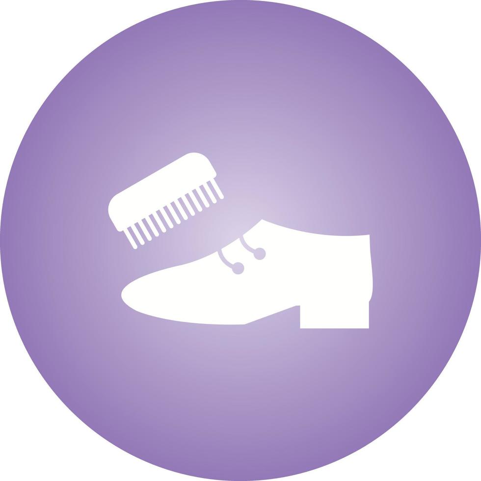 Beautiful Shoe And Brush Glyph Vector Icon
