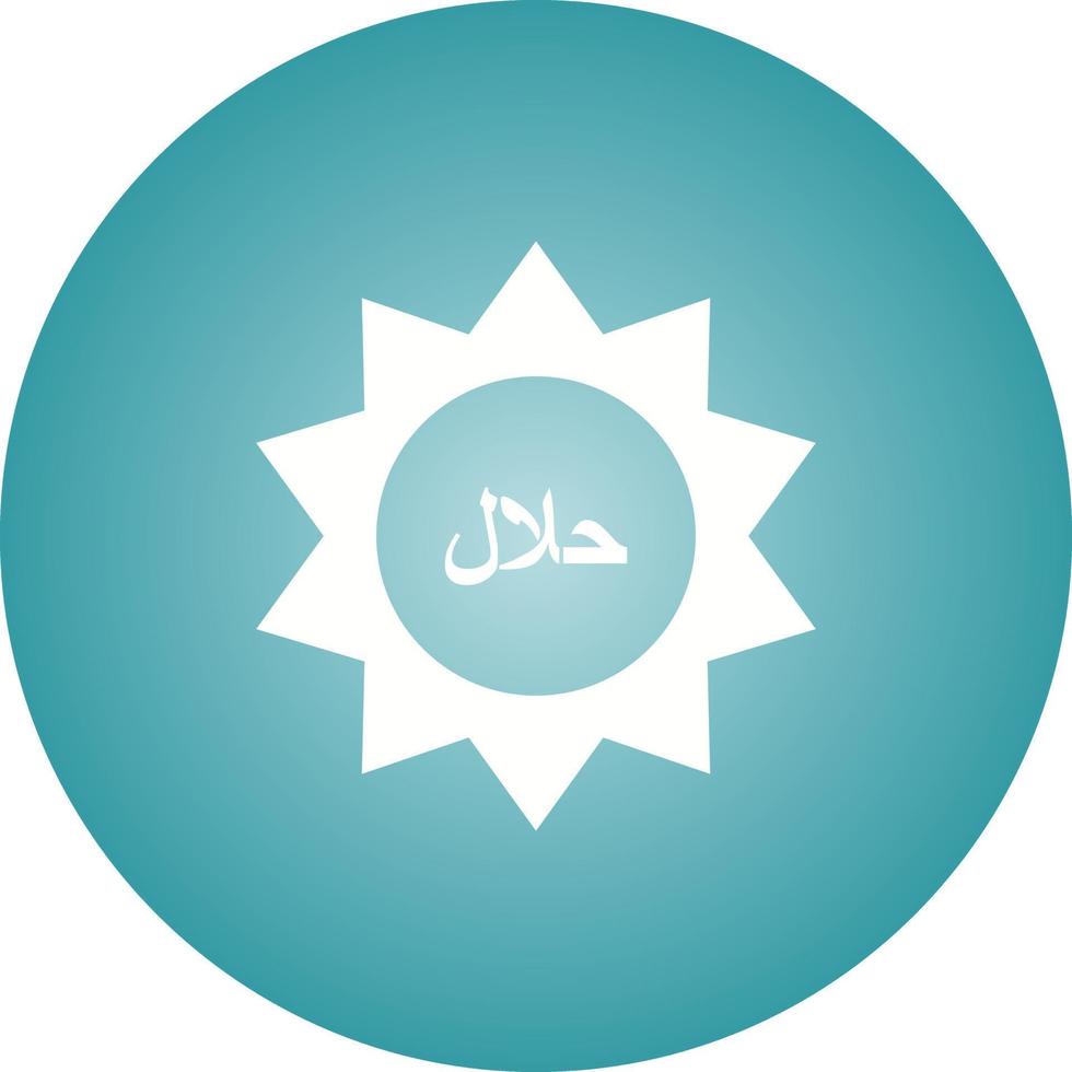 Beautiful Halal Tag Glyph Vector Icon