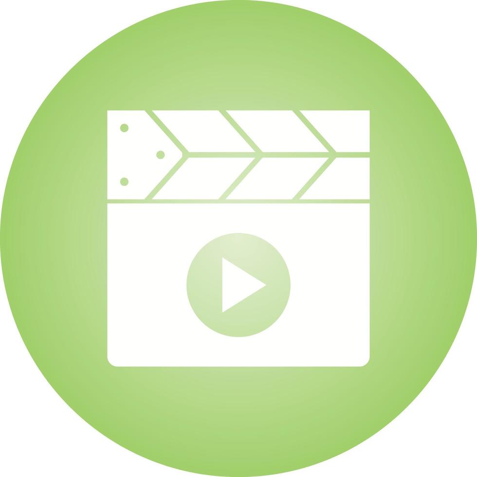 Beautiful Video Player Glyph Vector Icon