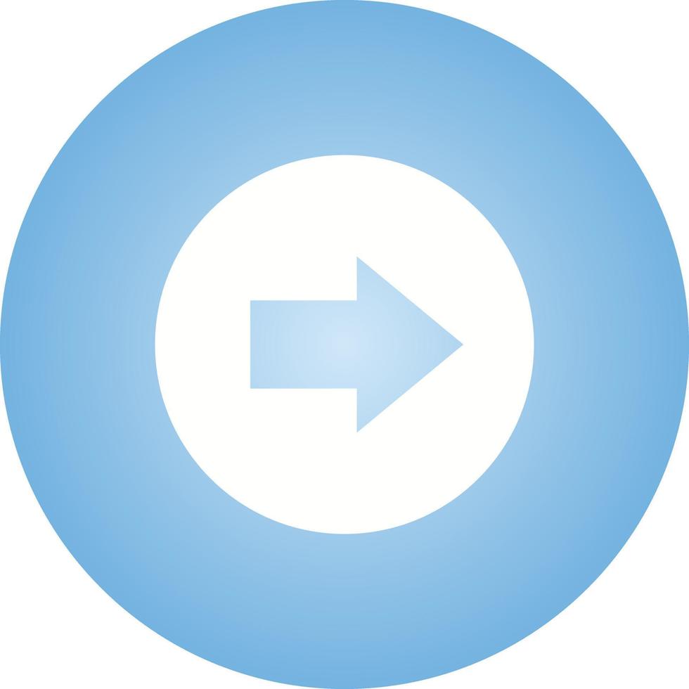 Beautiful Next Arrow Glyph Vector Icon