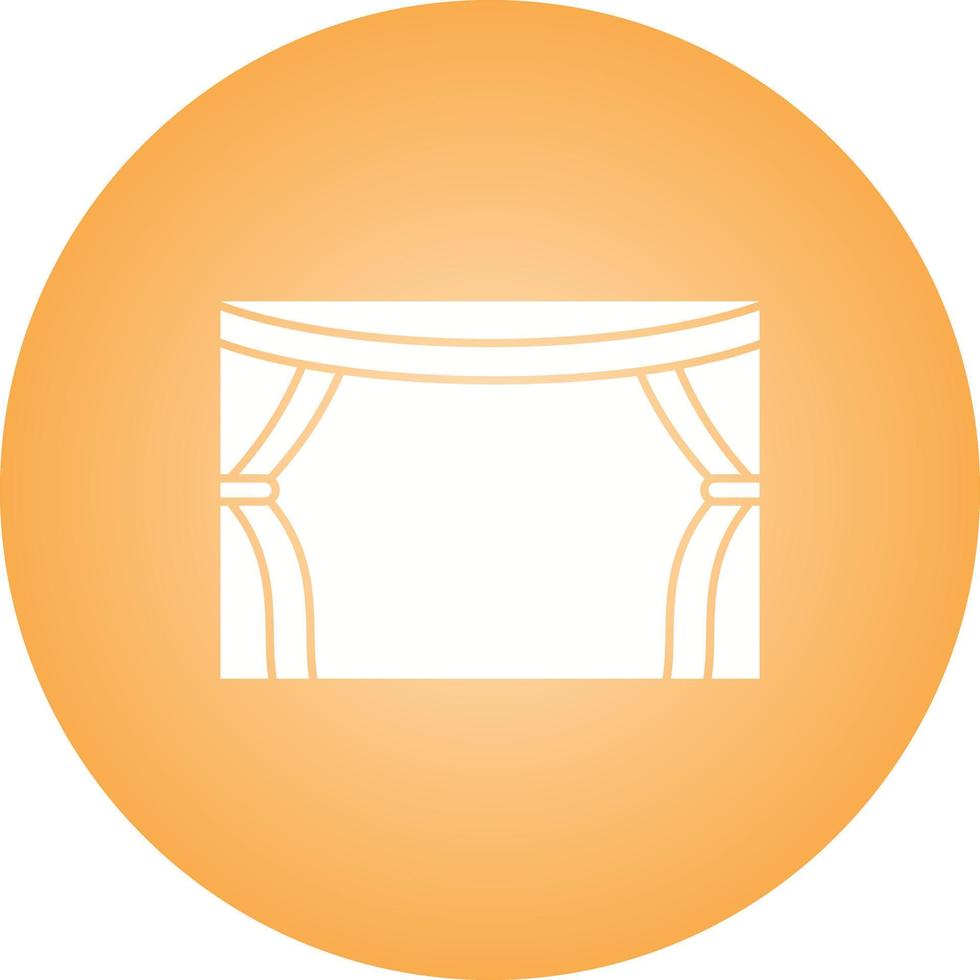 Beautiful Cinema Hall Glyph Vector Icon