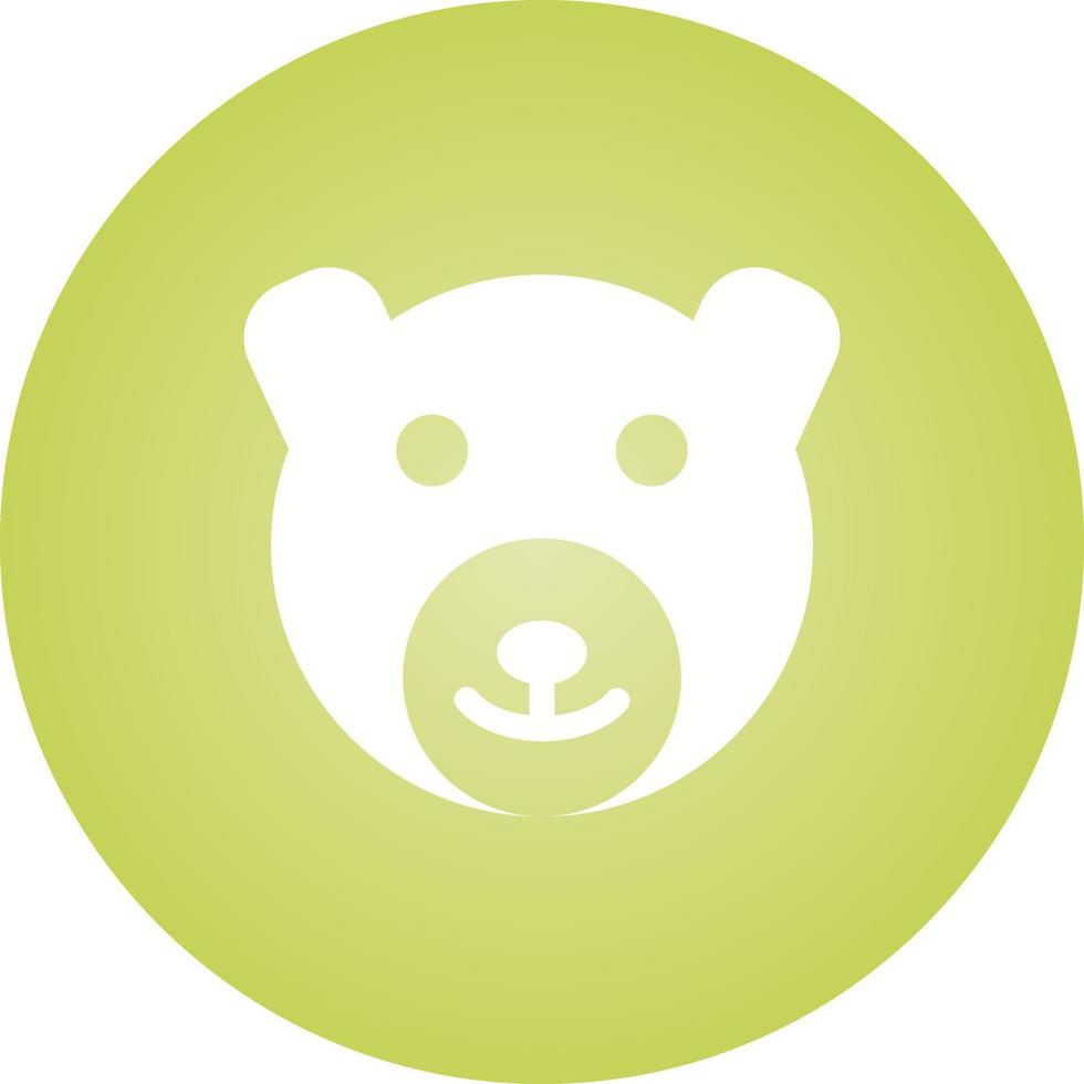 Beautiful Bear Glyph Vector Icon