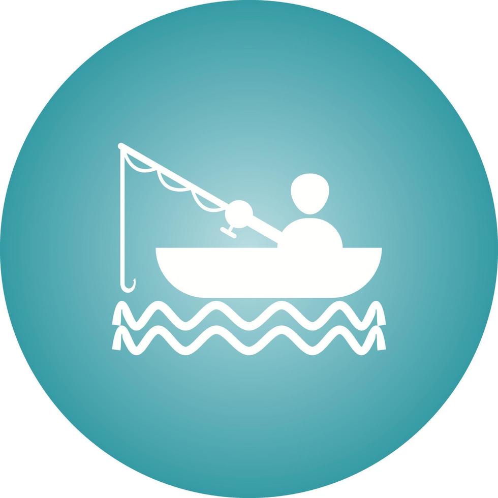 Beautiful Fishing Glyph Vector Icon