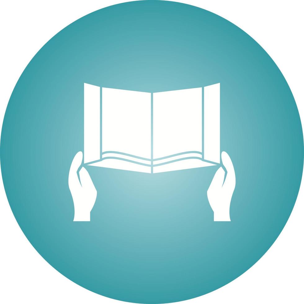 Beautiful Reading Book Glyph Vector Icon