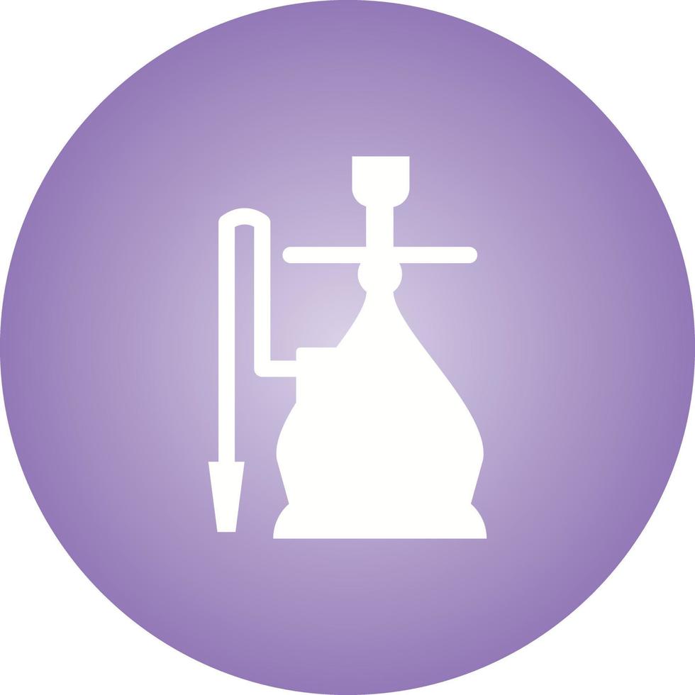 Beautiful Hookah Glyph Vector Icon